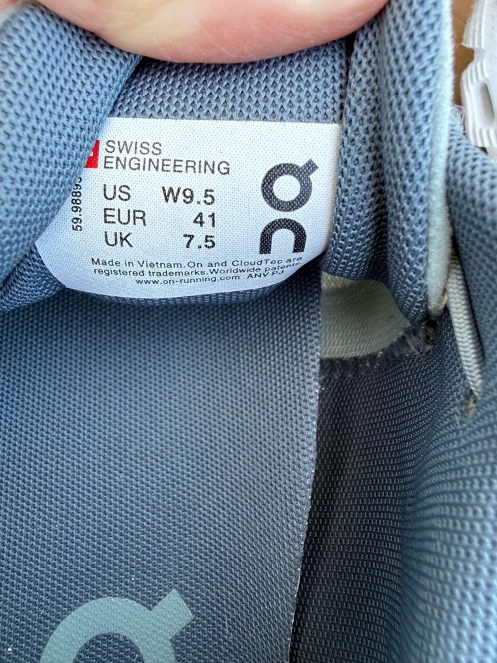 On Running Women's Athletic Sneakers in Glacier color - Picture 5 of 6